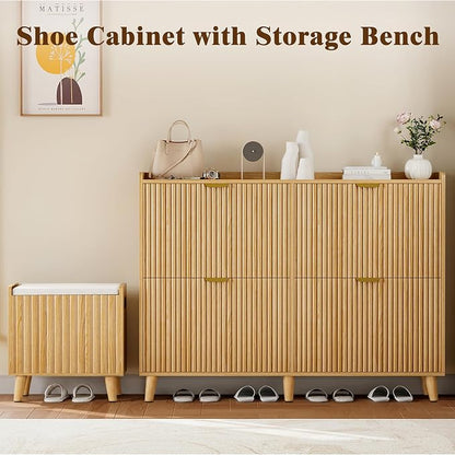 Pipleo Fluted Shoe Cabinet - Image 4