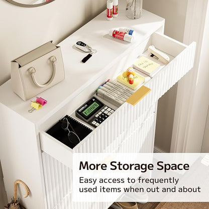 Fluted Shoe Cabinet Storage - Image 4