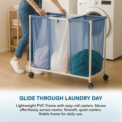 Honey-Can-Do HMP-01629 3 bag mesh laundry sorter, 30.5" x 15.3" x 30" - Image 7