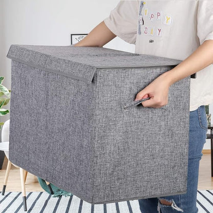 Large Toy Box Storage with Lid, Collapsible Sturdy Toy Chest Storage Bin | Toy - Image 5