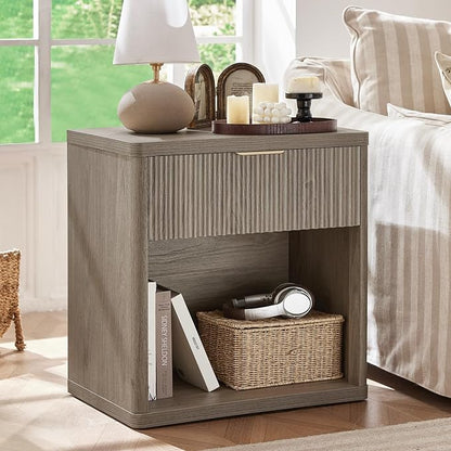 LEYAOYAO Fluted Nightstand by LEYAOYAO-Findtheshiningpointofyourideallife%EF%BC%81