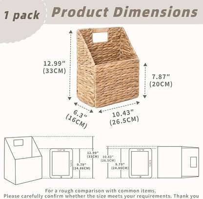 GYASVWU Foldable Water Hyacinth Hanging Baskets, Collapsible Wicker Wall Baskets - Image 3
