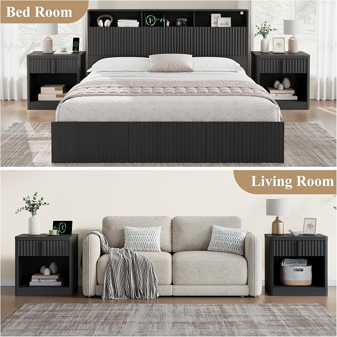 Fluted Nightstand Set of 2 - Image 4