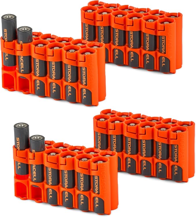 Storacell AA-12 Battery Storage Caddy and Dispenser, Holds 12 AA Batteries - Image 2