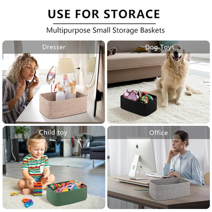 4 Pack Small Storage Shelf Baskets - Image 7