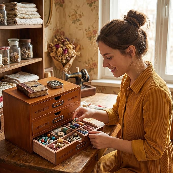 Wesiti Small Wooden Desk Organizer - Image 2
