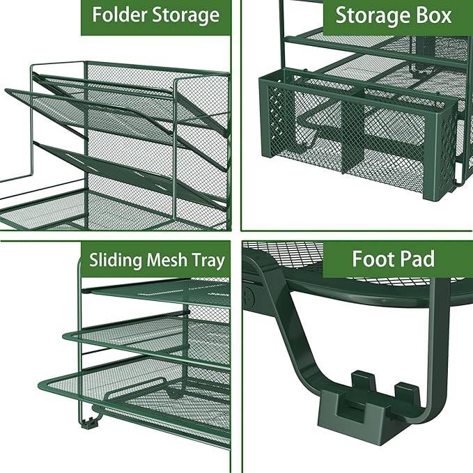 Simple Trending 7 Tier Desk File Organizer, Letter Tray Paper Organizer - Image 4
