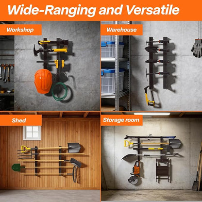 TVKB Garage Tool Organizer Wall Mount, Heavy Duty Shed & Yard Organization Racks - Image 7