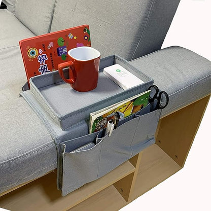 Non-Slip Armchair Caddy with Cup Holder Arm Rest Organizer TV Remote Control - Image 7