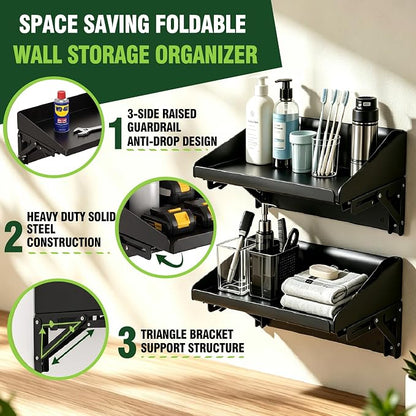 ULIBERMAGNET Magnetic Folding Shelf, 40LBS Heavy Duty Magnetic Mounted Rack - Image 5