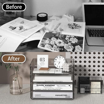 4-Tier Acrylic Paper Tray Organizer - Image 7
