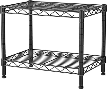 SINGAYE Small Wire 2 Shelves Pantry Metal Shelf Floor Organizer Under Desk | - Image 8