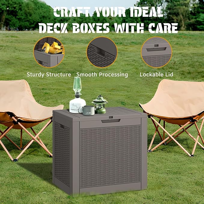 NUNU LAB 31 Gallon Outdoor Storage Box Waterproof, Outside Package Delivery - Image 5