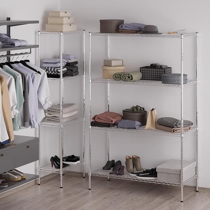 21" Deep x 48" Wide x 74" Height Wire Shelving Kit | 4-Tier | NSF Commercial - Image 5
