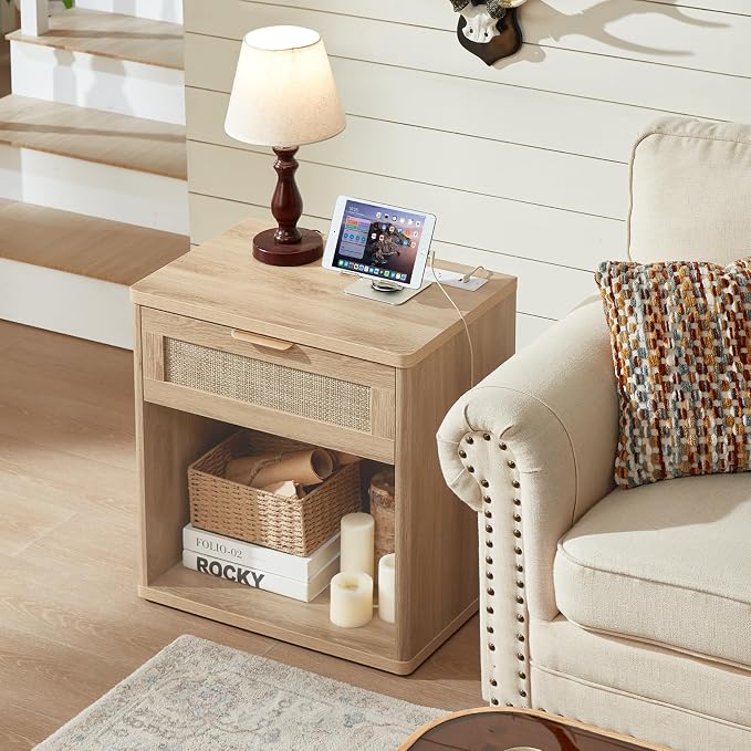 LEYAOYAO Rattan Nightstands Set of 2 - Image 9