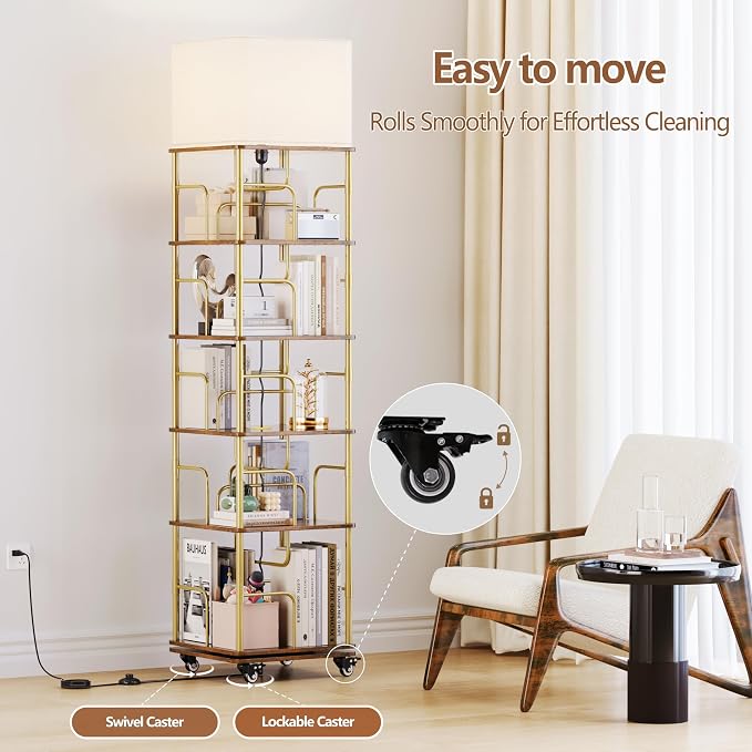 5 -Tier Rotating Bookshelf - Image 5