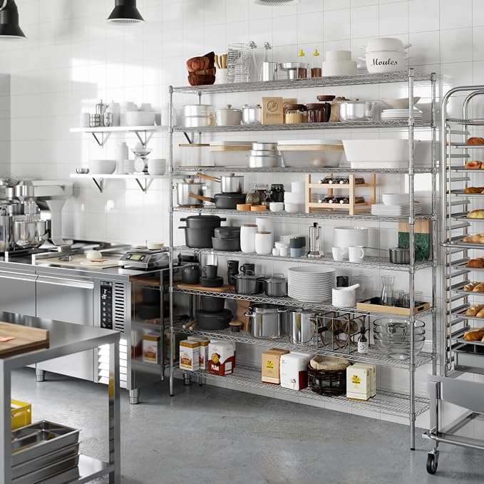14" Deep x 72" Wide x 86" Height Wire Shelving Kit | 8-Tier | NSF Commercial - Image 2