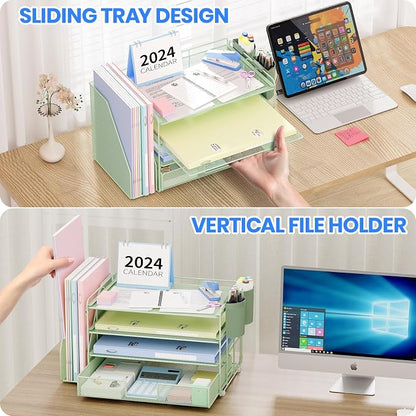 OPNICE Desk Organizer, 4-Tier Desktop File Organizer - Image 4