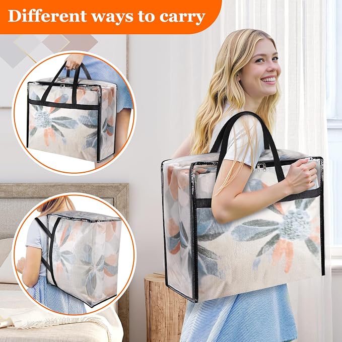 TasticTotes 8 Pack Clear Storage Bags - Image 4