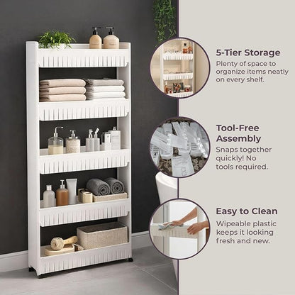 Slim Rolling Storage Cart - Image 5