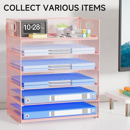 Pink Paper Organizer for Desk - Image 7