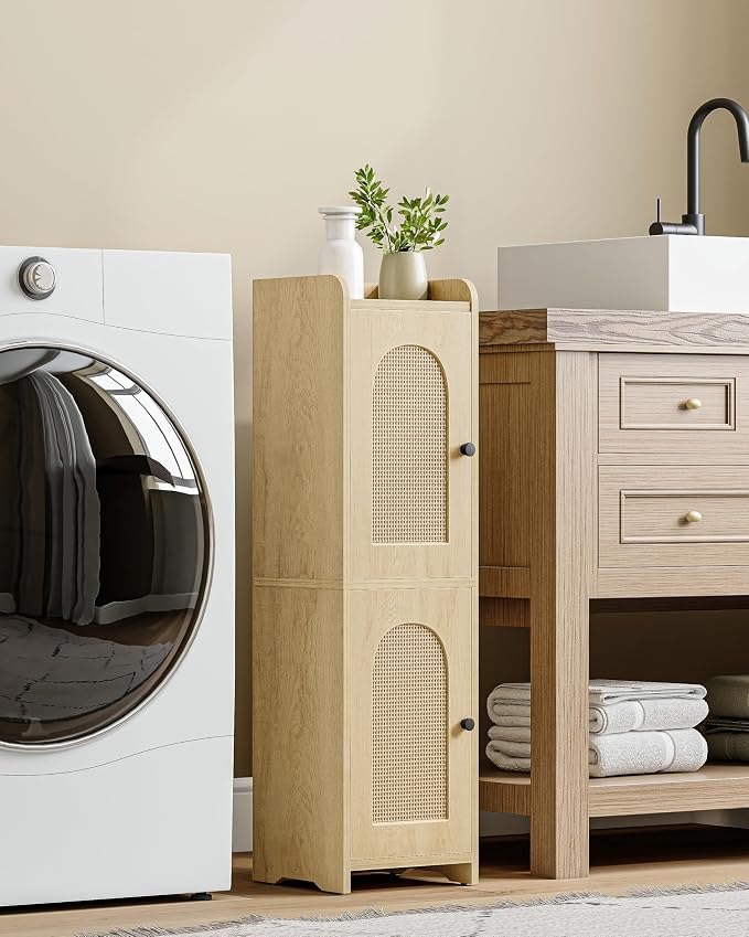 Hzuaneri Bathroom Storage Cabinet, Small Corner Floor Cabinet - Image 3