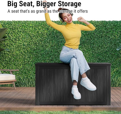 Mars Villa 180 Gallon Outdoor Storage Box, Large Resin Deck Box Waterproof - Image 8