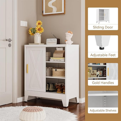 Kitchen Sideboard Buffet with Storage, Adjustable Shelves, Small Pantry Storage - Image 5