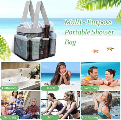 Hillban 4 Pcs Mesh Shower Caddy Portable Shower Caddy - Image 6