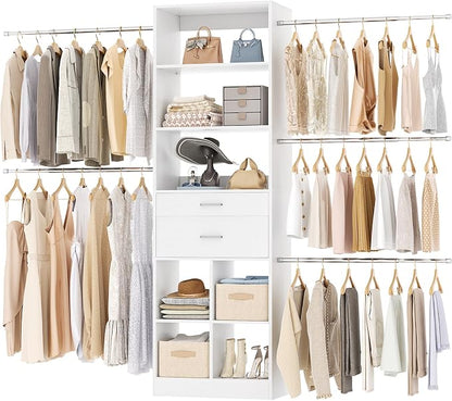 Besiost Closet System, 4-8 FT Closet Organizer Tower by Besiost