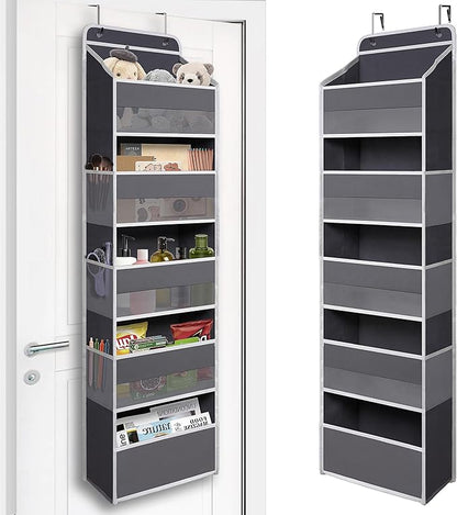 Over Door Organizer with 5 Large Pockets, Heavy Duty Hanging Organizer Storage by TYMENSH