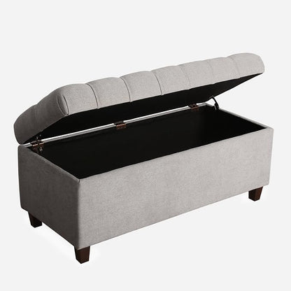 Homepop Home Decor | Tufted Ainsley Button Storage Ottoman Bench - Image 6