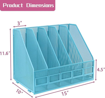 Desk Organizers, Metal Magazine File Holder - Image 2