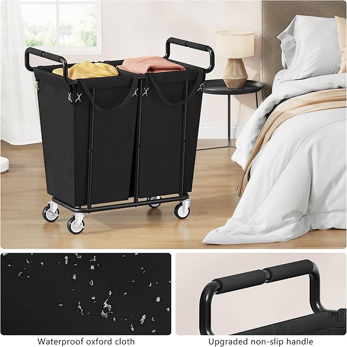 Large Laundry Hamper with Wheels, 2 - Image 4