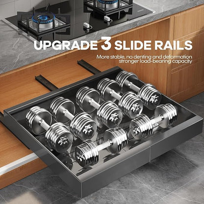 Seinloes 4 Pack Expandable Pull Out Cabinet Organizer 21" Deep - Image 5
