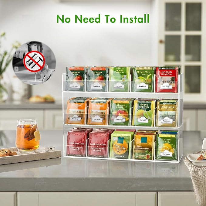 BEYGORM Acrylic Tea Bag Organizer - Image 3