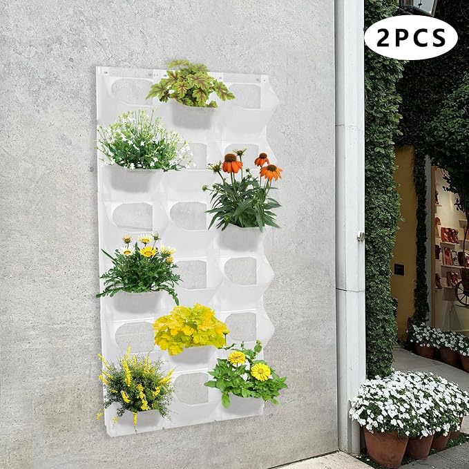 36-Pot Vertical Wall Planter, Modular Stackable Garden - Image 6