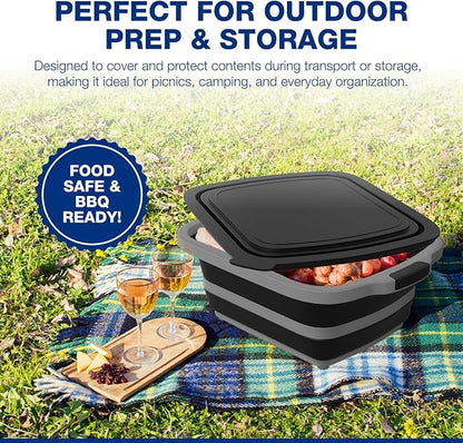 2-Pack XL Collapsible BBQ Prep Tub - Image 7
