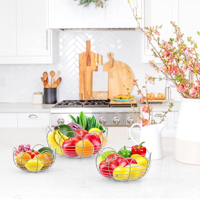 Simple Houseware Modern 3-Tier Hanging Fruit Basket - Image 5