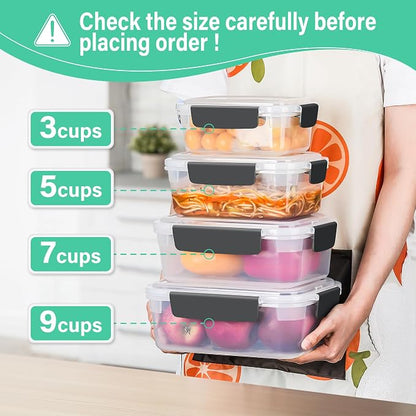 YORY 3 cup Plastic Food Storage Containers - Image 3