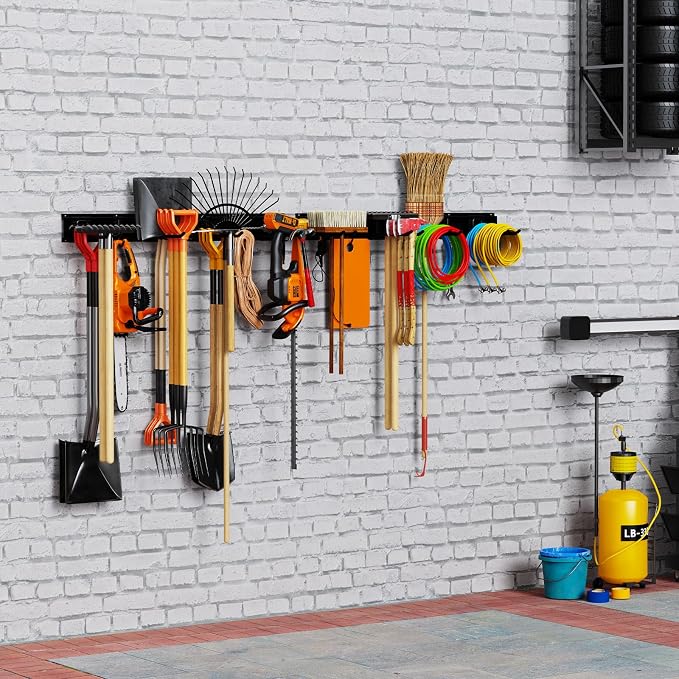 Garage Tool Organizer Wall Mounted, 64 Inches Adjustable Garden Tool Organizer - Image 4