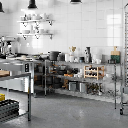 14" Deep x 72" Wide x 34" Height Wire Shelving Kit | 3-Tier | NSF Commercial - Image 8
