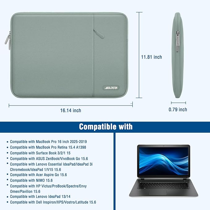 MOSISO Laptop Case 16 inch, 15-15.6 inch Laptop Sleeve Compatible - Image 5