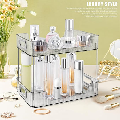 2-Tier Bathroom Counter Organizer Countertop Storage, Dresser Organizer Vanity - Image 5