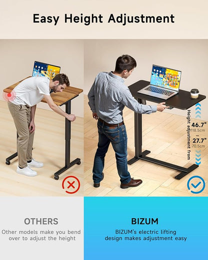 BIZUM Small Electric Standing Desk Bedside Table - Image 6