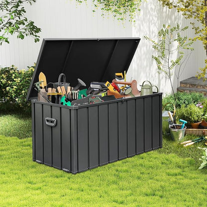 Domi 150 Gallon Deck Box, Metal Outdoor Storage Box - Image 5