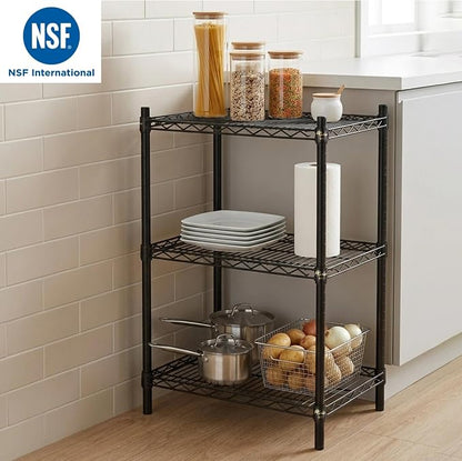 APLSS 14" D x 24" W x 34" H Black Heavy Duty Wire Shelving - Image 2