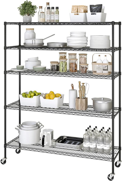 Seville Classics UltraDurable Heavy Duty NSF Solid Steel Wire Rack Storage Unit - Image 4