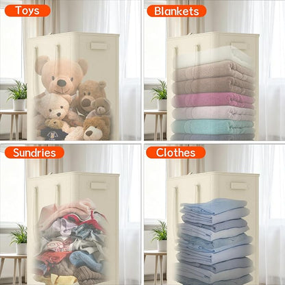 Slim Laundry Hamper with Wheels, 15 Gal Rolling Laundry Basket with lid and - Image 6