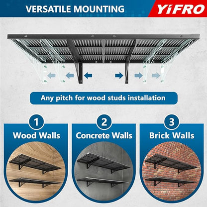 2-Pack 1.5x4ft Heavy Duty Garage Wall Shelving, 500 lbs Load Capacity, Garage - Image 5